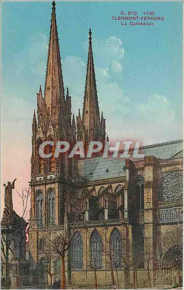 Clermont-Ferrand — A Catedral — G. D'O. 1100 - Frente