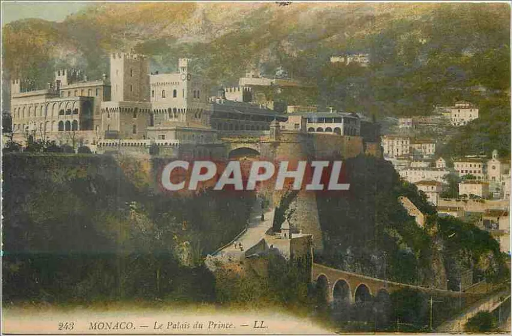 Mônaco — O Palácio do Príncipe — LL, n° 243 - Frente