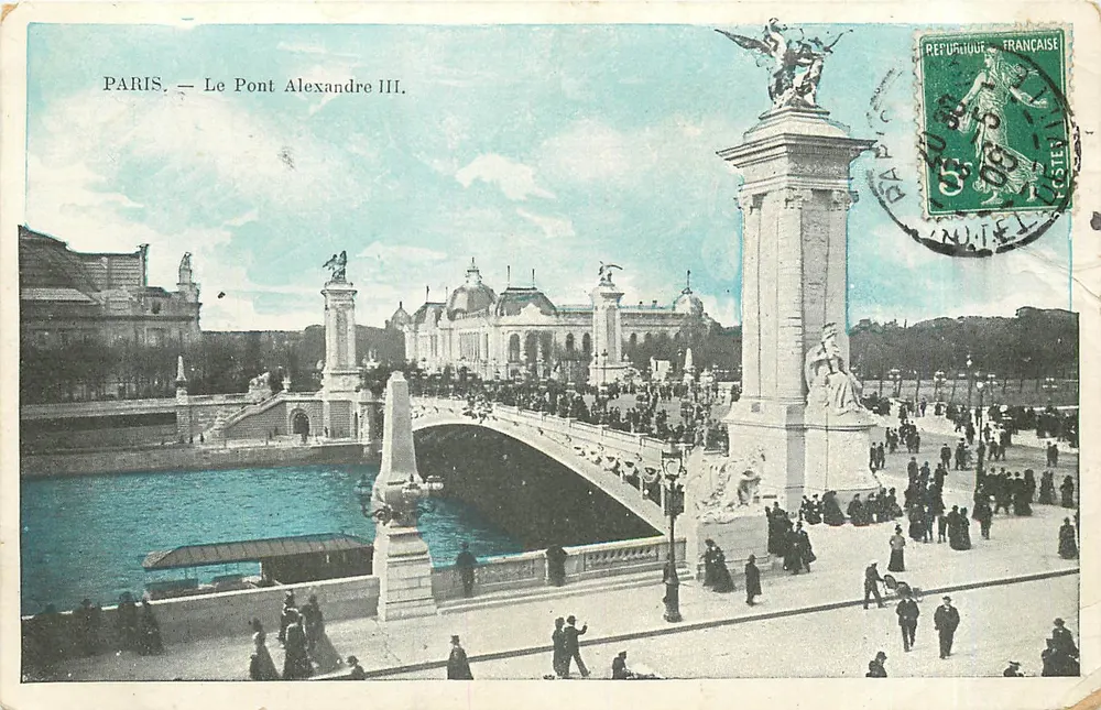 Paris — O Ponte Alexandre III — Editor não identificado, número de série não visível - Frente