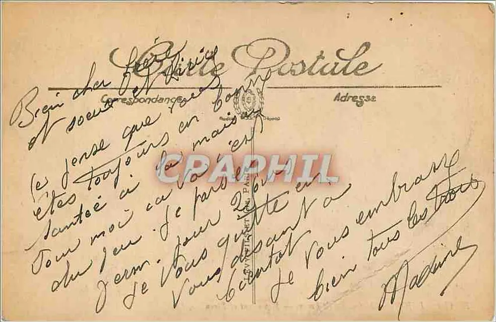 Dijon — Monumento de Piron — LL. — 176 - Verso
