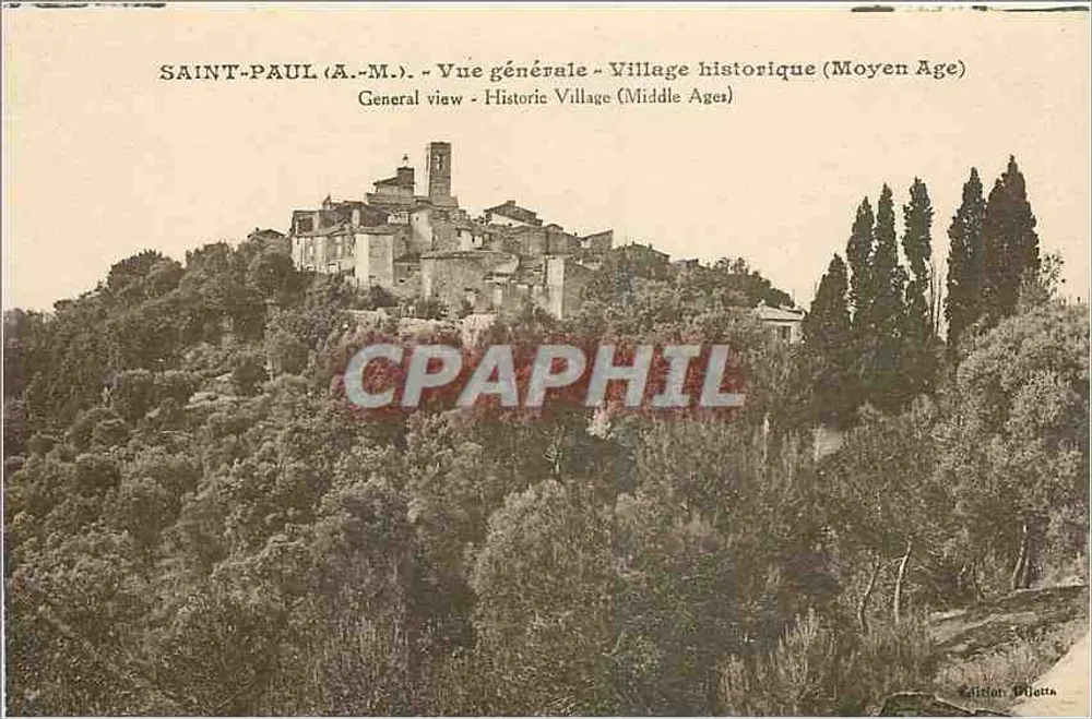 Saint-Paul (A.-M.) - Allgemeiner Blick - Historisches Dorf (Mittelalter) - Fotografie-Unternehmen Giletta, Nice - Vorderseite
