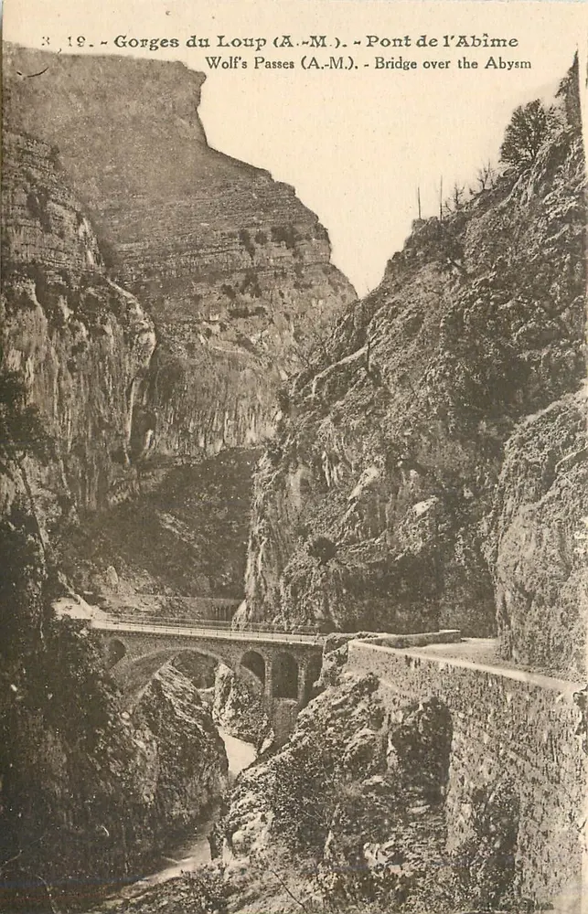 Gorges do Loup (A.-M.) - Ponte do Abismo — Editor: Ghetta, Nice - Frente