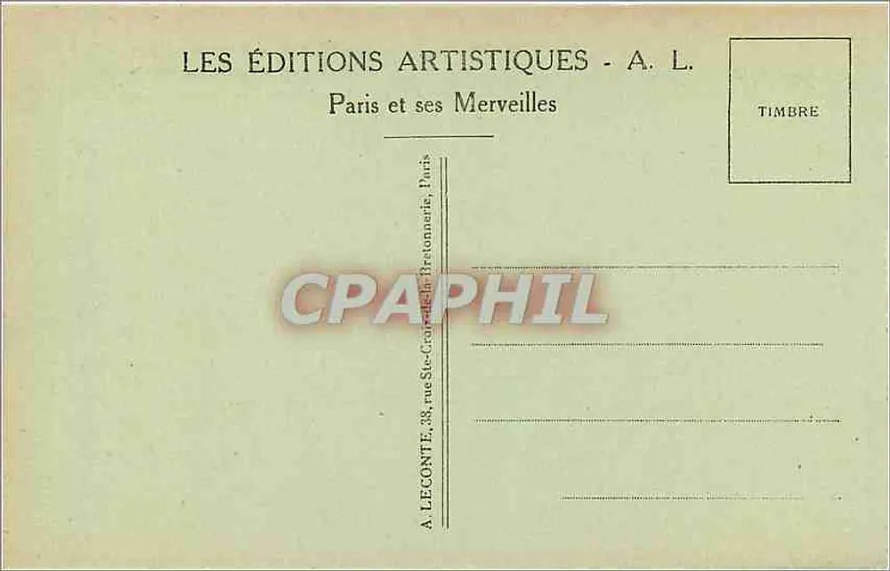 Paris — Place de la Bastille — July Column — A. L. — Nr. 128 - Rückseite
