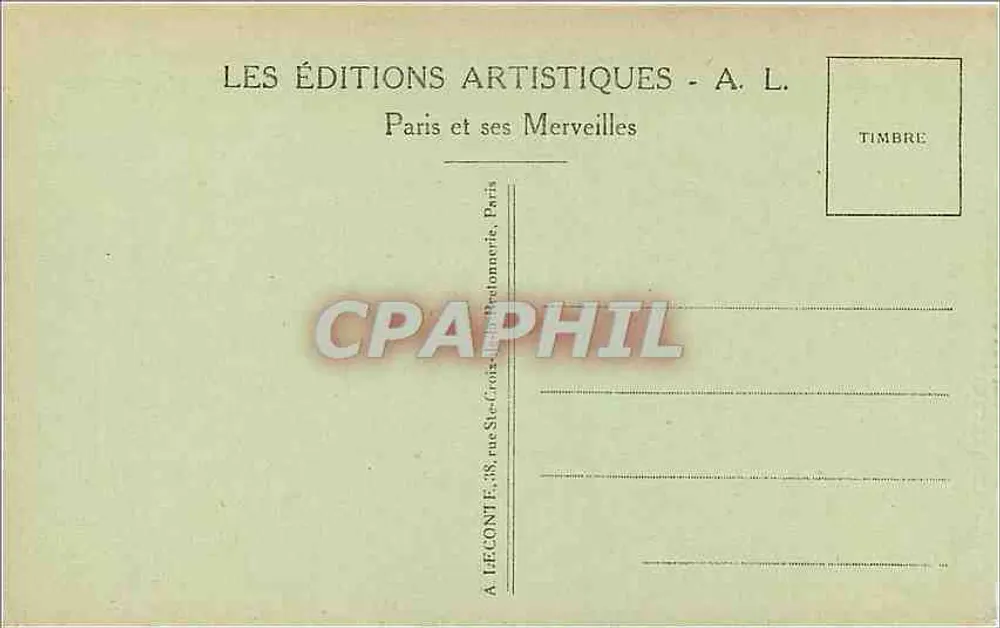 Paris — Das Rathaus und die Pont d'Arcole — A. L. n°121 - Rückseite