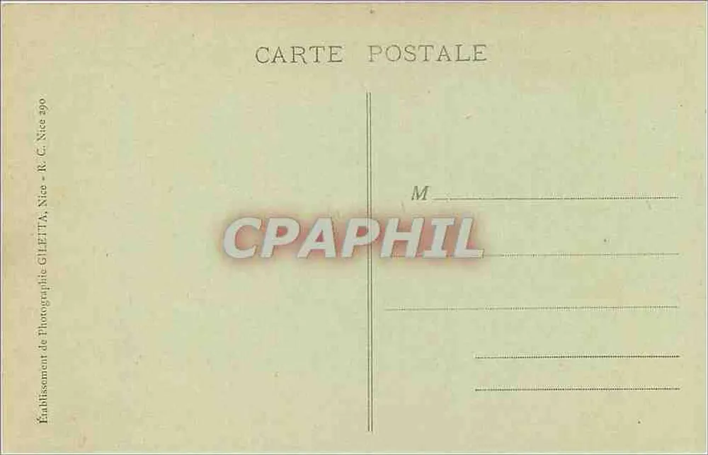 Die Kurven des Braus-Passes (A.-M.) - Straße nach Italien von Nice — Établissement de Photographie GLETTA, Nice - Rückseite