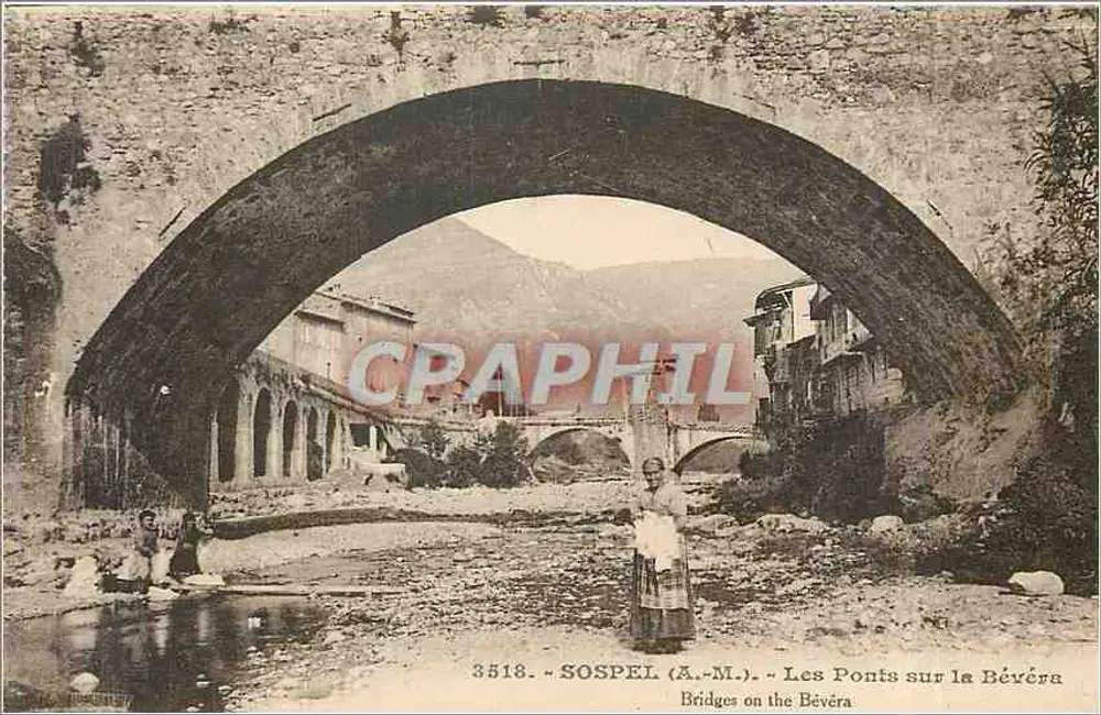 Sospel (A.-M.) — Die Brücken über die Bévéra — Verlag Giletta, Nice, Nr. 3518 - Vorderseite