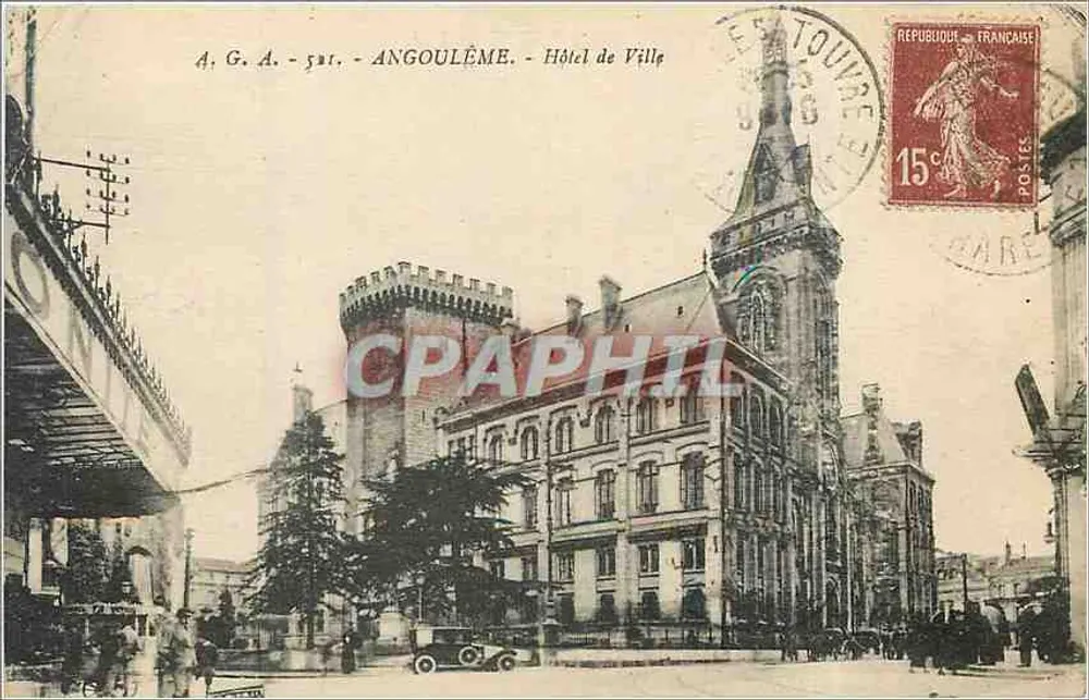 Angoulême - Hotel de Ville — A.G.A. - 531 - Editor A. Gilbert - Frente