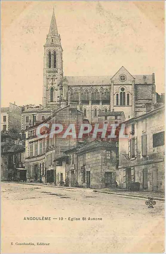 Angoulême — Igreja de São Ausône — E. Constantin, Editor - Frente