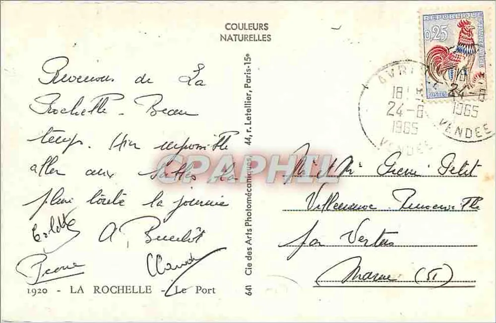 La Rochelle — Porto de La Rochelle — Cap - Verso