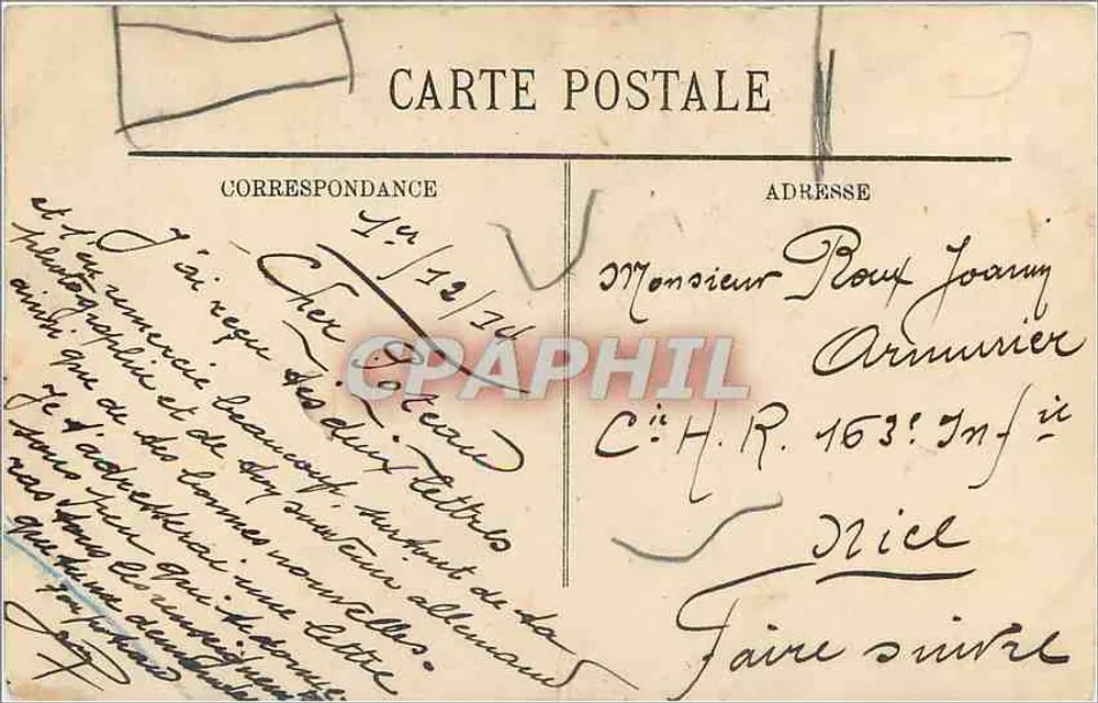 Marseille — Fontäne Cantini und Avenue du Prado — LL, n° 318 - Rückseite