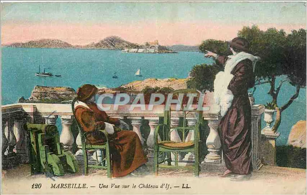 Marseille — Uma Vista sobre o Castelo de If — LL. — N° 120 - Frente