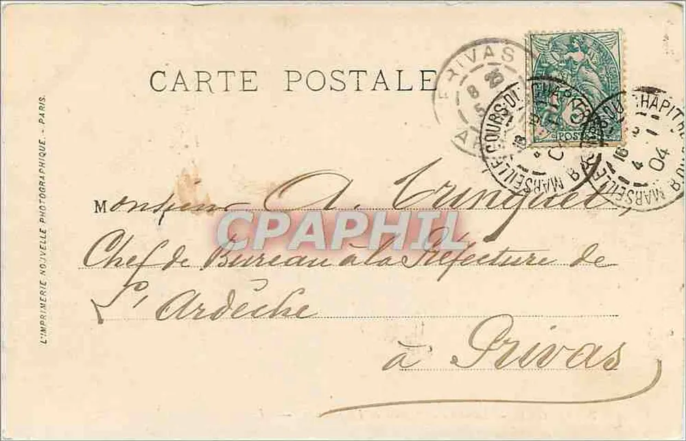 Marselha — Conjunto do Palácio de Longchamps — LL. - Verso