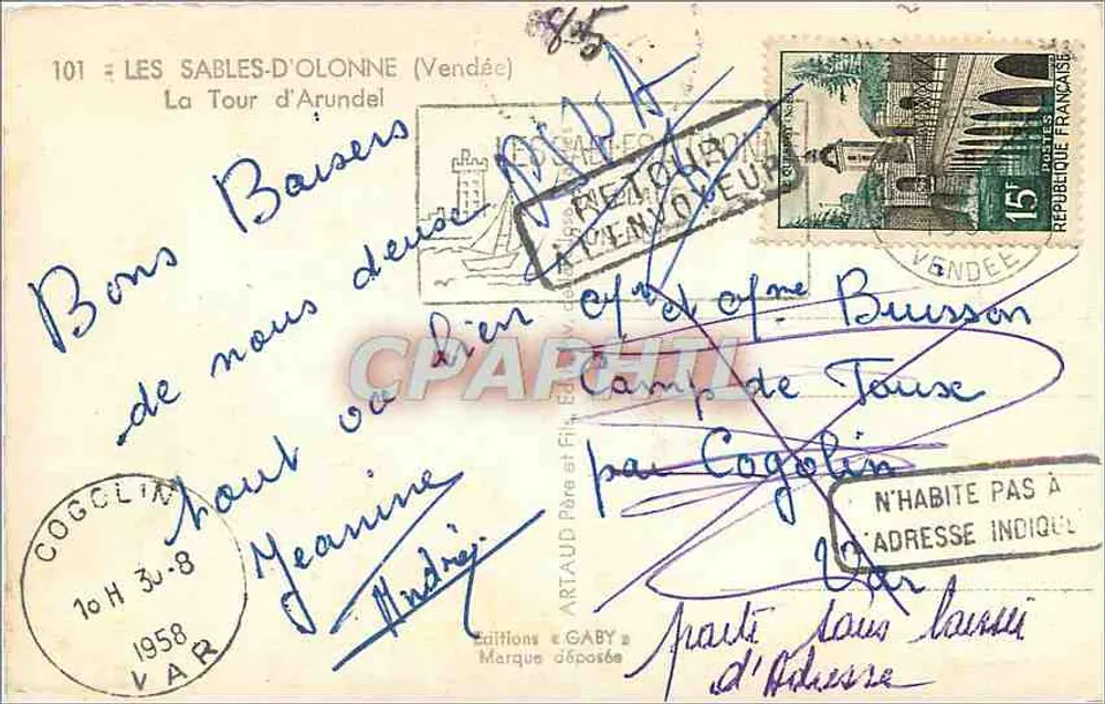 Les Sables-d'Olonne — La Tour d'Arundel et quai — Éditions Gaby - Verso