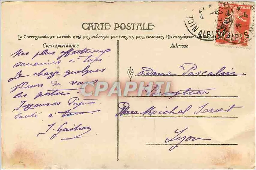 Menton-Garavan — Pont St-Louis — Collection Jé — n° 151 - Back