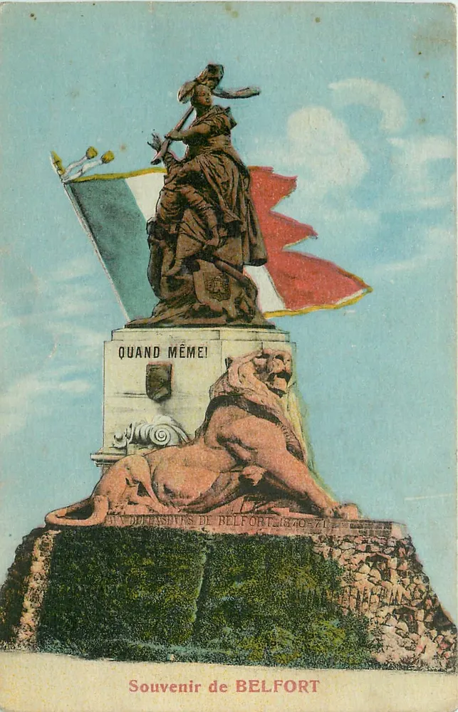 Monumento aos Defensores de Belfort — Lembrete de Belfort — Editor: La Géopope, Strasbourg - Frente