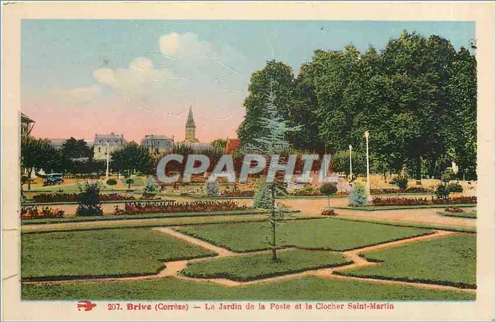Brive (Corrèze) — Der Postgarten und der Turm von Saint-Martin — n°207 - Vorderseite