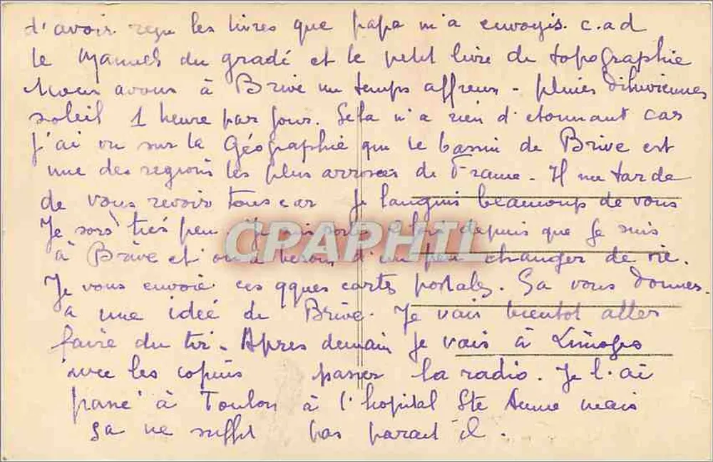 Brive (Corrèze) — Der Postgarten und der Turm von Saint-Martin — n°207 - Rückseite