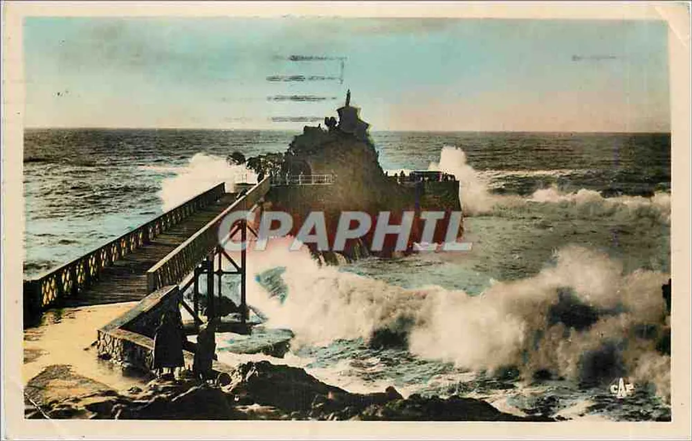 Biarritz - A Rocha da Virgem — editor C.A.E. n° 212 - Frente