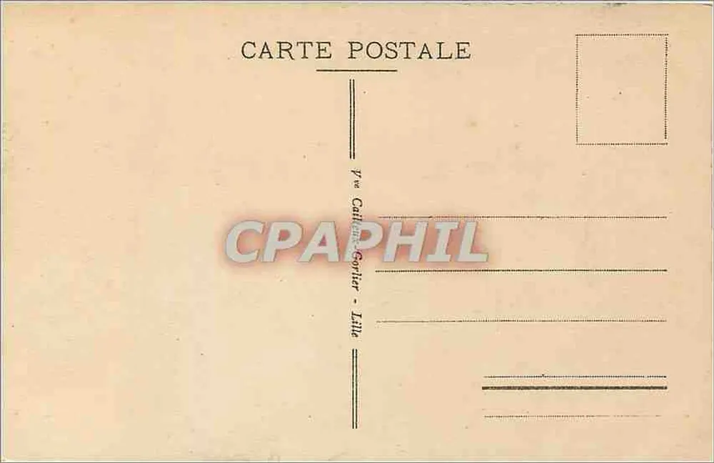 Valenciennes - Vue du Jardin - Le Lac - E.C. - Verso