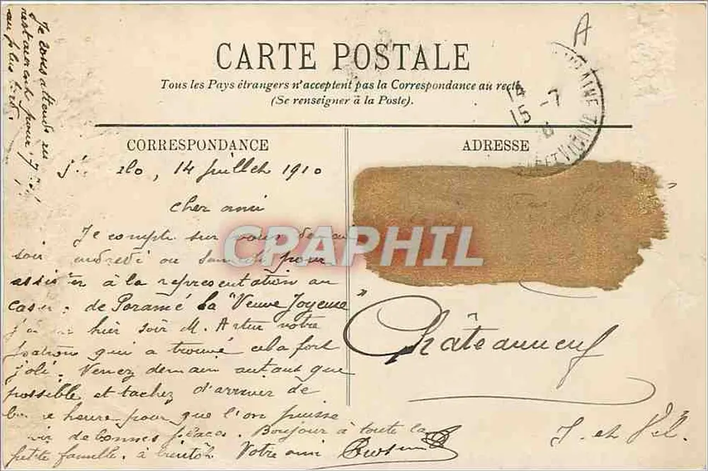 Saint-Malo — Der Garten des Casinos und das Schloss — LL. — Nr. 178 - Rückseite