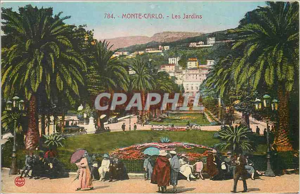 Monte-Carlo — Jardins — Edição Gilettà, Nice, n° 784 - Frente