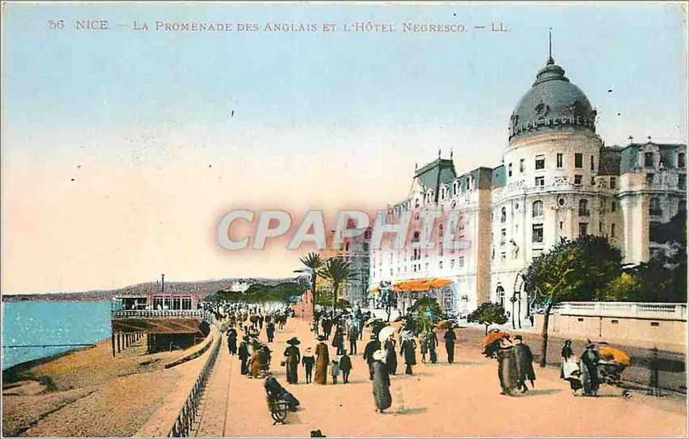 Nice — Ansicht der Promenade des Anglais und des Hotels Negresco — LL - Vorderseite