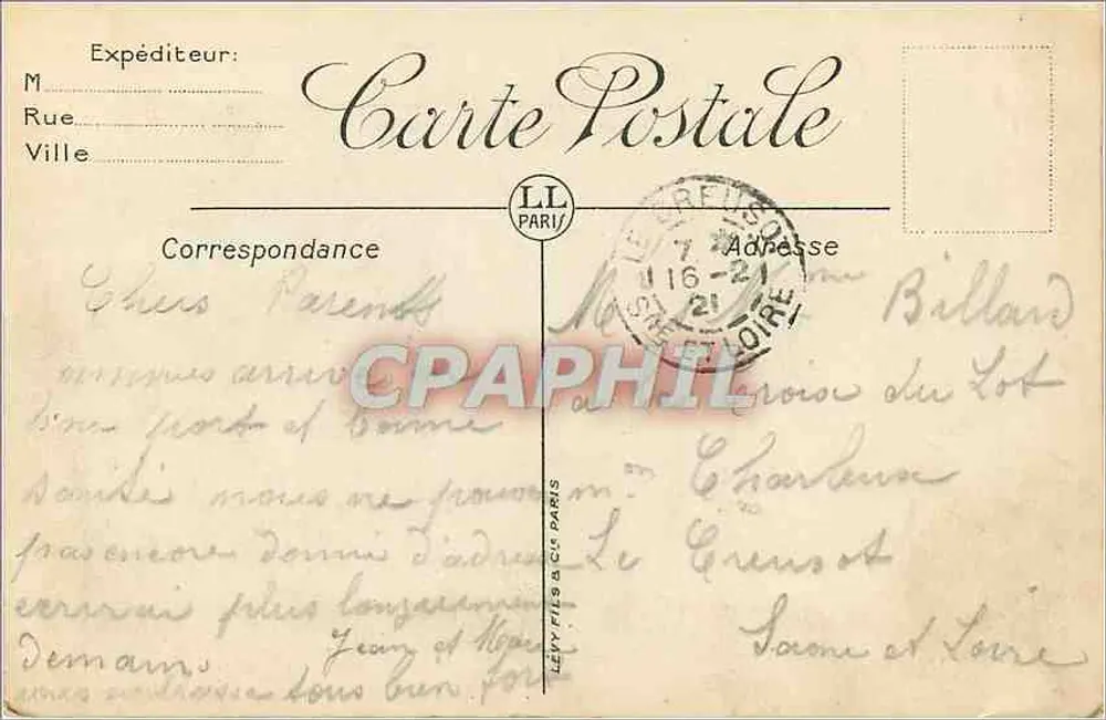Bordeaux — Fontäne und Place de la Conrémie — LL - Rückseite