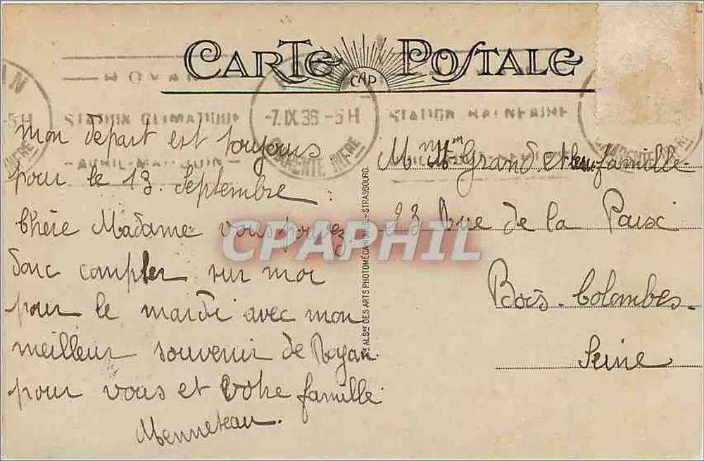 ROVAN - S.-Palais-sur-Mer — O Ponte do Diabo — CAP - Verso