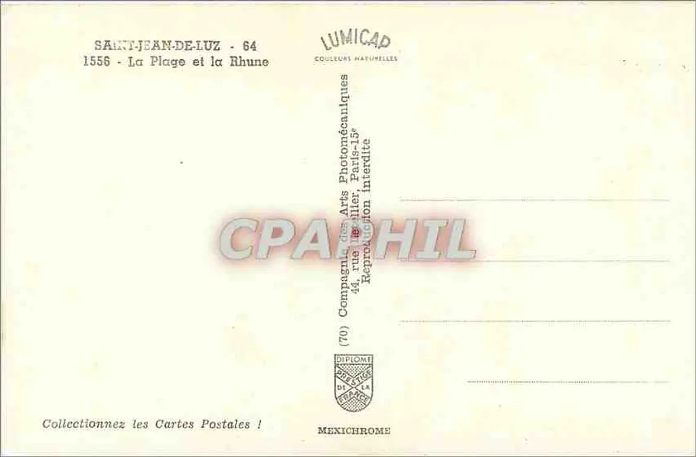 Saint-Jean-de-Luz — La Plage et la Rhune — Lumicap - Verso