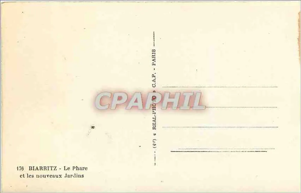 Biarritz - Der Leuchtturm und die neuen Gärten — Verlag C.A.P. — n° 176 - Rückseite