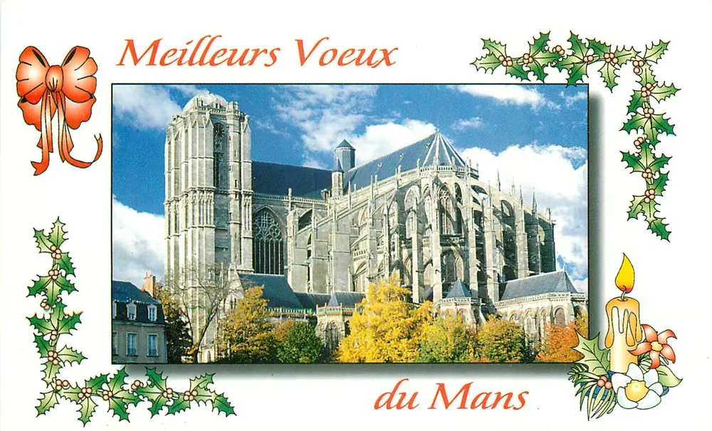Catedral de Le Mans — Melhores Desejos de Le Mans - Frente