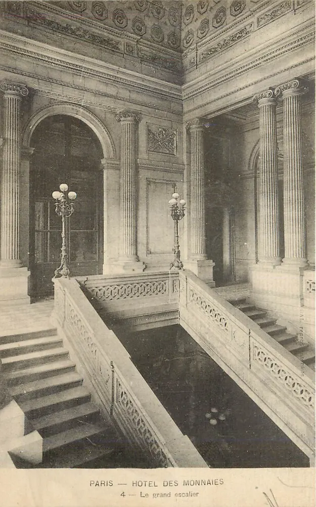 Paris — Hôtel des Monnaies — Le grand escalier — A.L. Proge, n°4 - Recto
