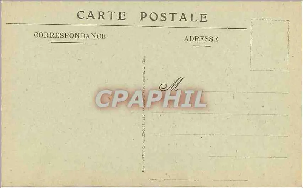Paris — Hôtel des Monnaies — Cour de la Méridienne — Éditeur DAL. Raphod. Imprimeurs - Verso