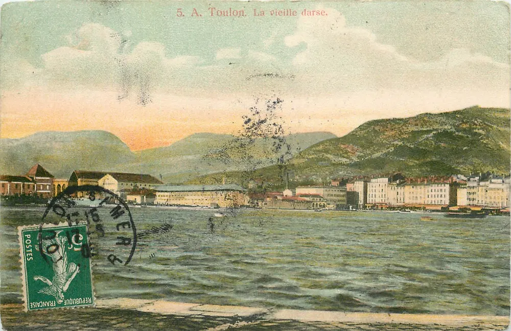 Toulon. De oude kade. — Uitgever A. Maître, n° 5. - Voorkant