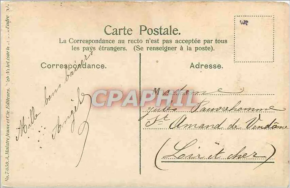 Toulon. De oude kade. — Uitgever A. Maître, n° 5. - Achterkant