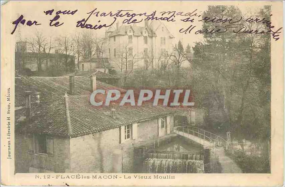 A Velha Moinha de Placé-les-Mâcon — Journaux Librairie H. Braun, N.12 - Frente