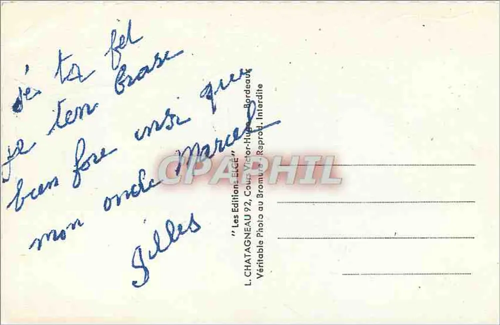 Ilha de Oléron — Lembrete de — Editor Elcé, número de série não visível - Verso
