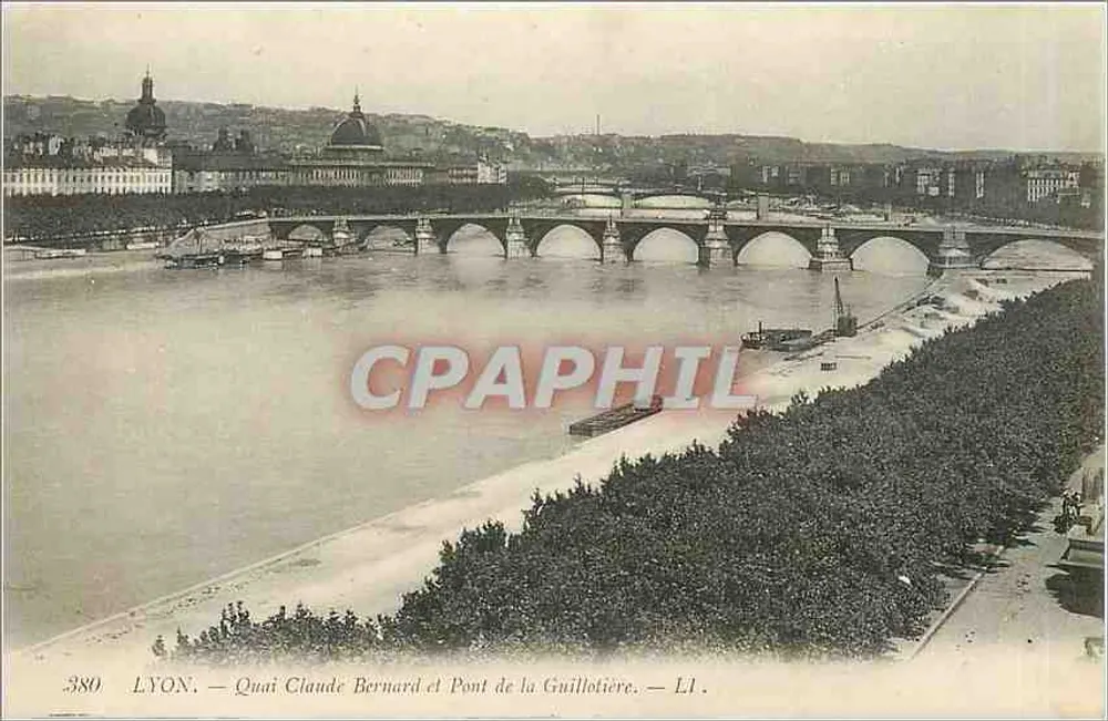 LYON — Quai Claude Bernard und Guillotière-Brücke — L1 - Vorderseite