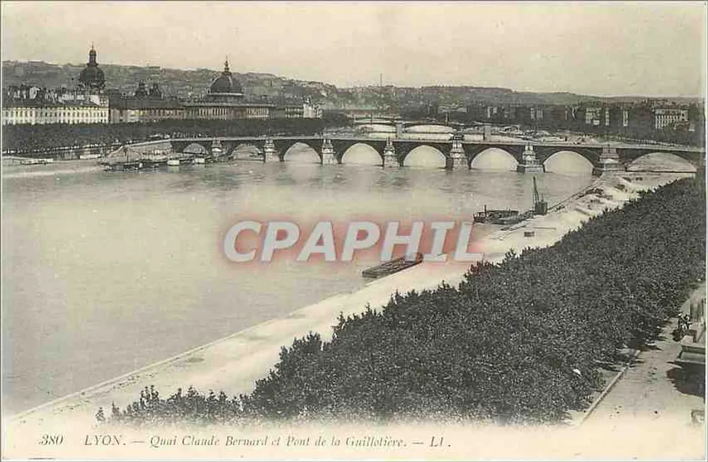 LYON — Quai Claude Bernard und Pont de la Guillotière — L1 - Vorderseite