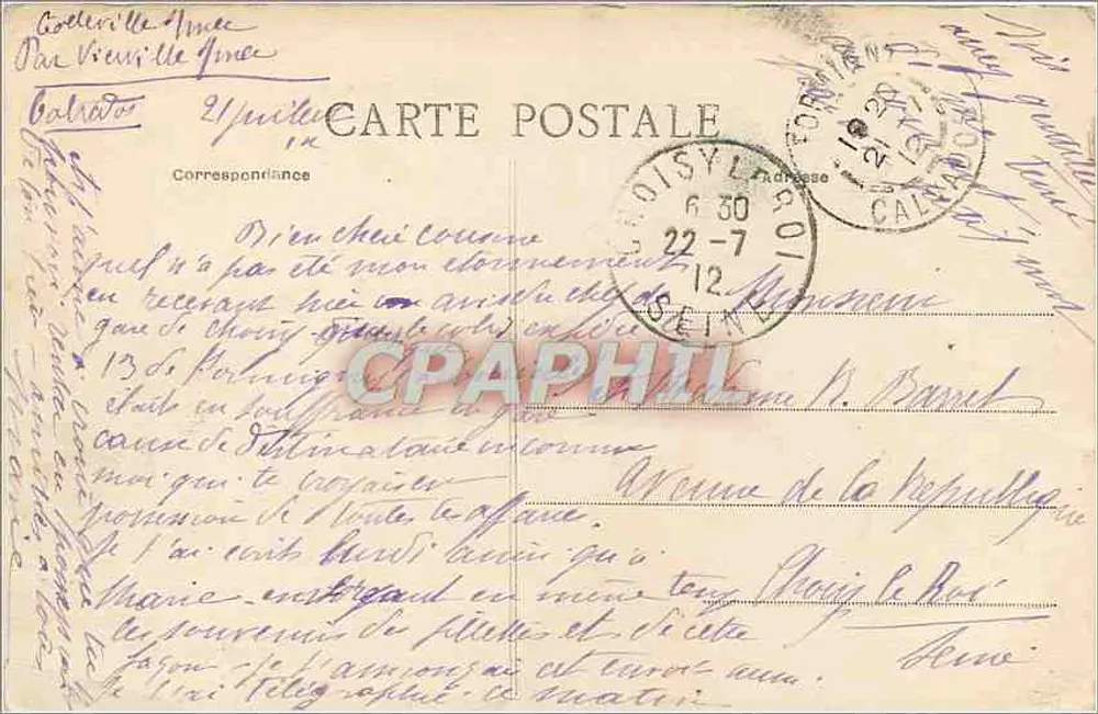 Castello di Bayeux-Balleroy — Dintorni di Bayeux-Balleroy — Collezione A. Louis, Bayeux - Verso