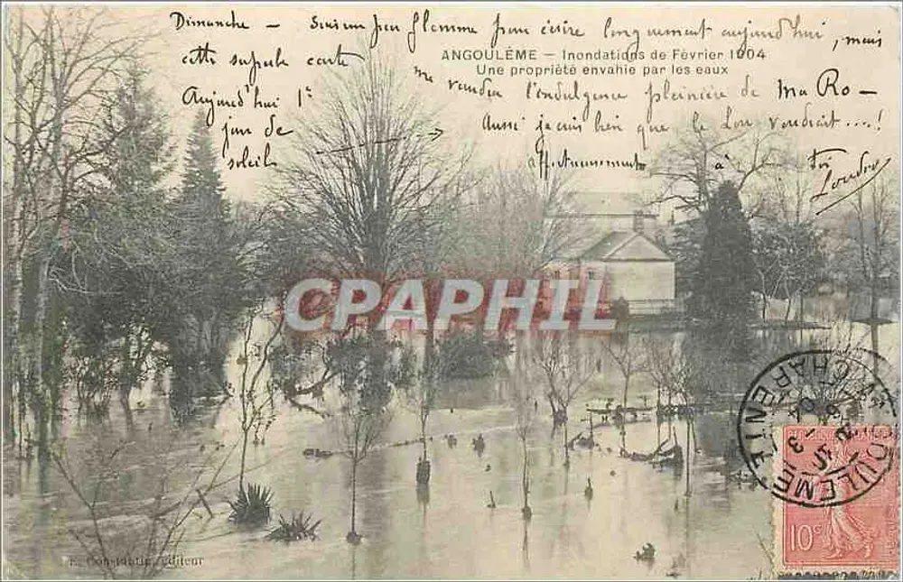 Angoulême — Überschwemmungen im Februar 1904 — Verleger: C. Chabot, Angoulême - Vorderseite