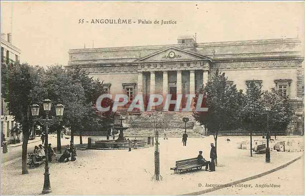 Angoulême - Palácio de Justiça — D. Jacqueumin, editor, Angoulême, n°55 - Frente
