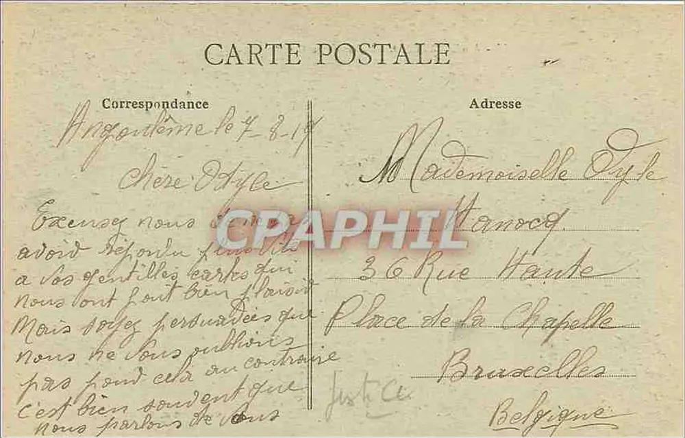 Angoulême - Palácio de Justiça — D. Jacqueumin, editor, Angoulême, n°55 - Verso