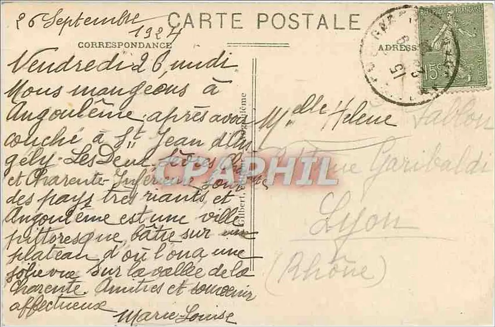 Angoulême — Die Charente und die Brauereien - Hafen von l'Houmeau — Edit. Artistique A. G. A. n°664 - Rückseite