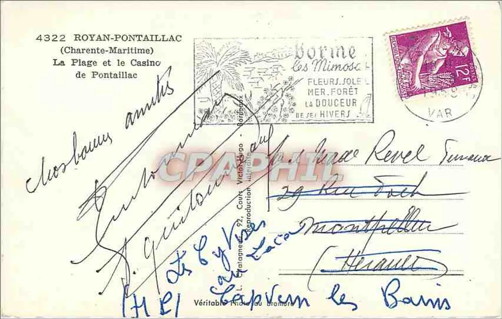 Strand von Pontaillac — Royan — Verlag Elcé - Rückseite