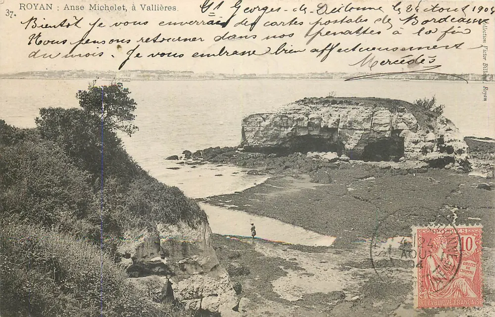 ROYAN : Anse Michelet, em Vallières — Editor: Viller Béland, n°37 - Frente