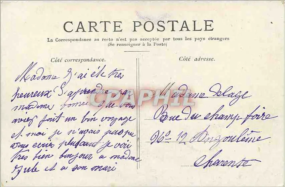 Royan - Le Puits de l'Auture et la Pointe de la Grande Côte — éditeur Nouvelles Calédonies, n°46 - Verso