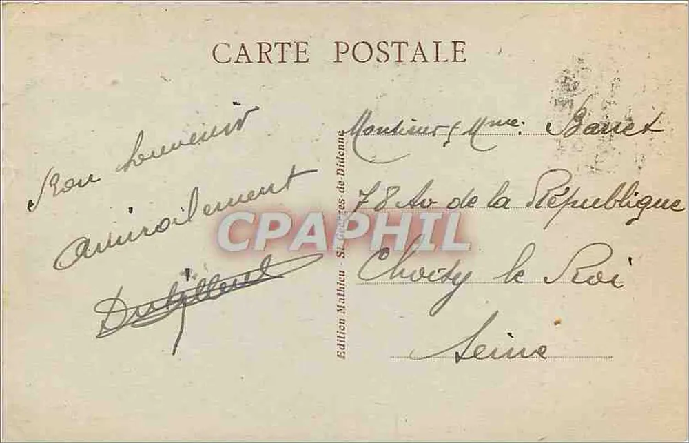 Royan — O Porto — Edição Mathieu, St-Georges-de-Didonne - Verso