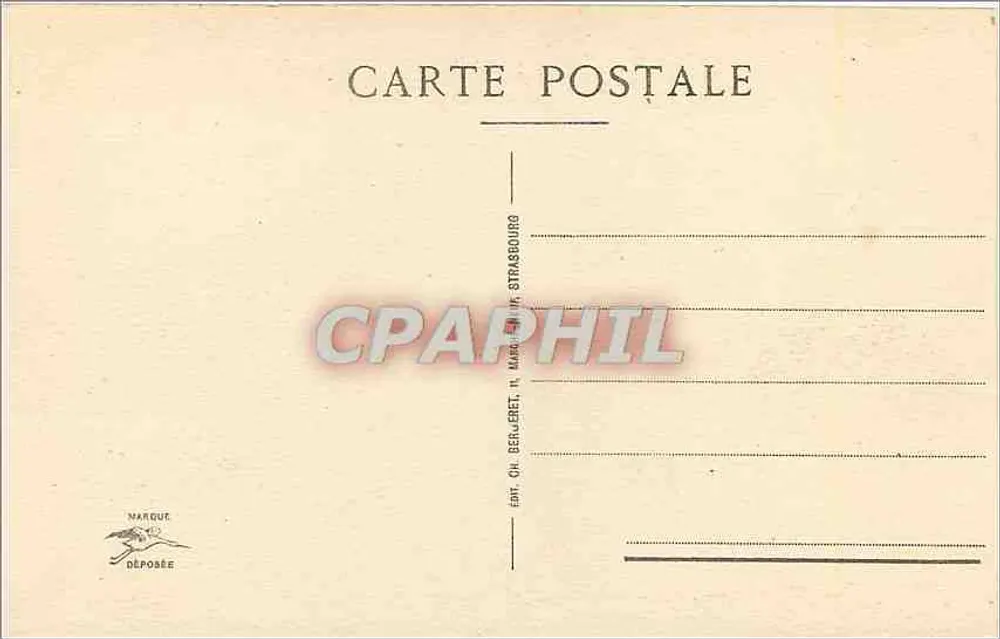 Sarrebourg - Plaza de la Libertad — editor Ch. Berleret, Estrasburgo, n°7 - Reverso