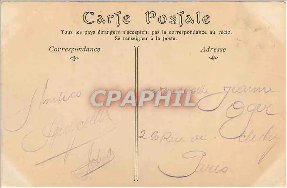 Joigny — A Porta do Madeiro — editor A. Pilote, n°5 - Verso